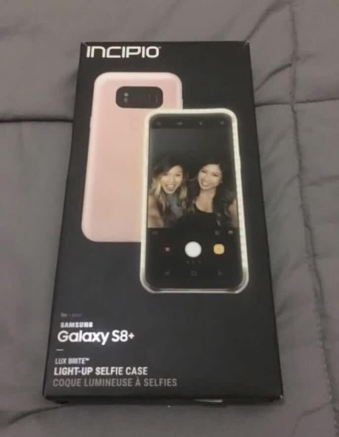 Light-up Selfie Case - Lux Brite for Samsung Galaxy S8+ (Category: Cases & Sleeves) located in Marikina City. Submitted by bugzybunny (Listing ID 1114898270, Image 2). Description: INCIPIO Samsung Galaxy S8+ Light-up Selfie Case - Lux Brite •Brandnew; never been used •Ideal for taking selfies, applying make-up, video chatting and use as flashlight. •Dimmable LED lights •Built-in rechargeable battery For inquiries: PM or SMS - 0906 5976001 0917 54