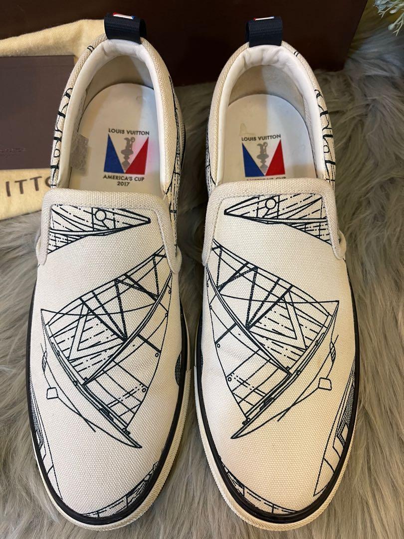 RARE, LIMITED EDITION LOUIS VUITTON AMERICA'S CUP SLIP ON SHOES UK 7.5 rrp  £945