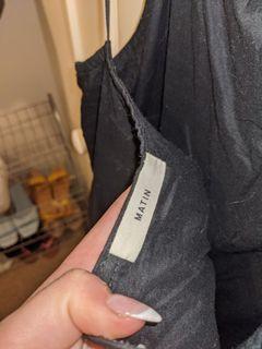 Matin Studio Black Cotton Midlength Dress