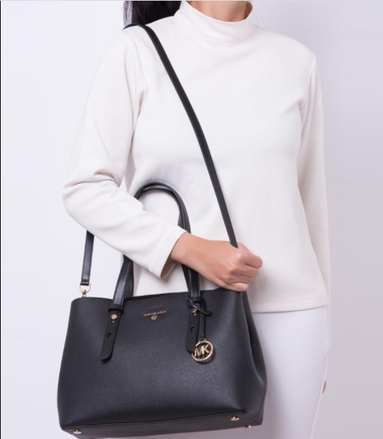 Mel Medium Saffiano Leather Tote Bag