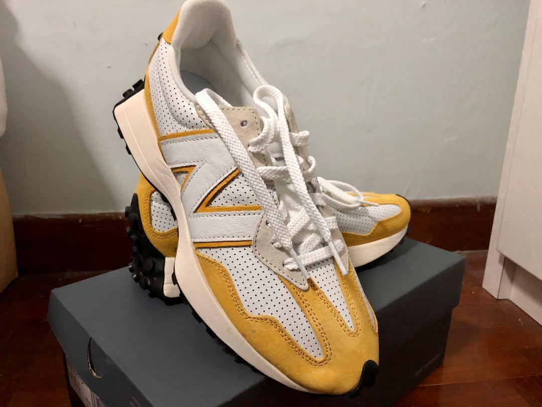 New Balance MS327PG White \u0026 Yellow, Men 