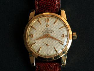 Omega Seamaster Chronometre 2518 cal 343RG 18K Rose Gold, Cross Arrow, Waffle