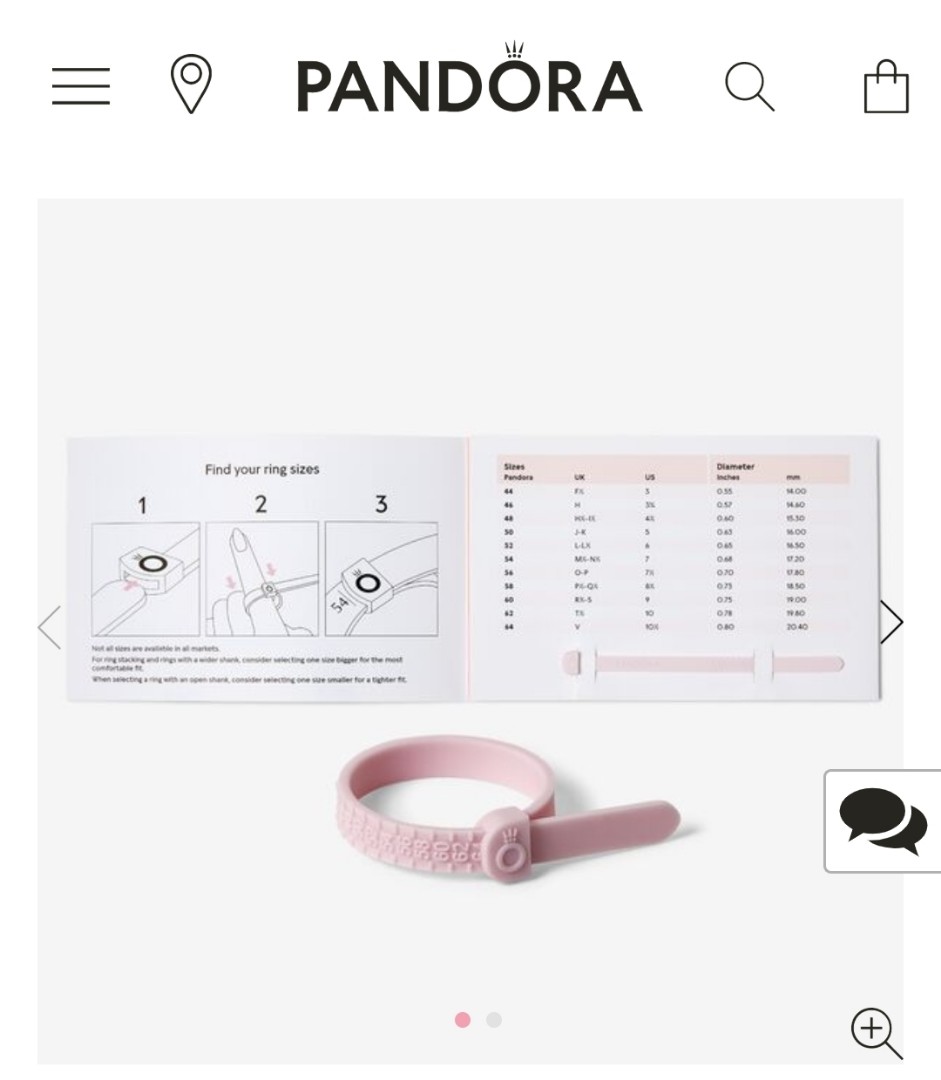 Pandora Pink Silicone Ring Sizer Women s Fashion Jewelry