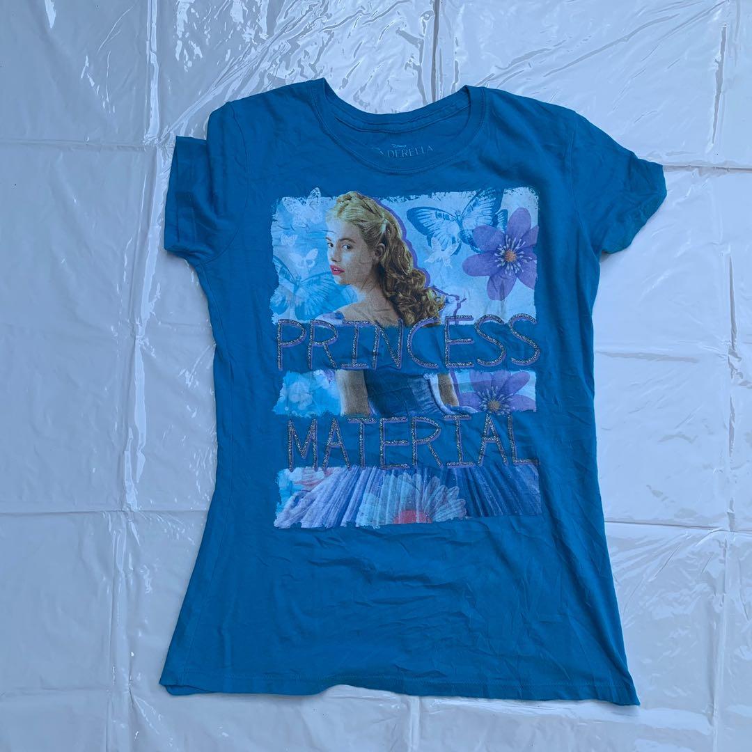 Po Movie Disney Cinderella Princess Material 15 Promo Shirt Blouse Blue Xl Womens Women S Fashion Tops Shirts On Carousell