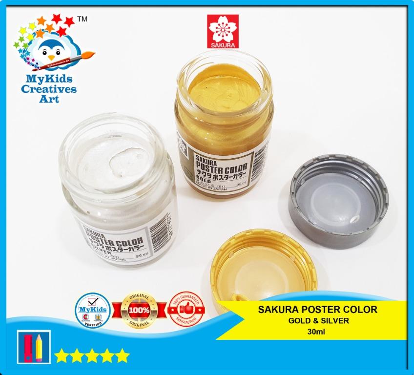 SAKURA POSTER COLOR (GOLD & SILVER) JAPAN, Hobbies & Toys, Stationery ...