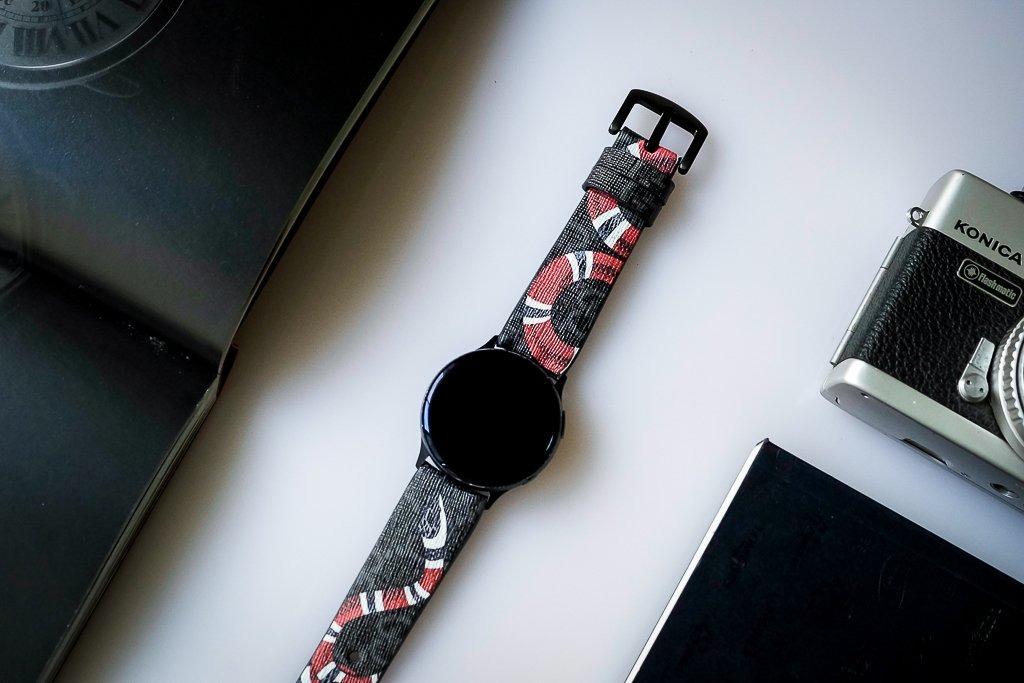 Engraved Louis Vuitton Samsung Galaxy Watch Band 20mm Active 2,3