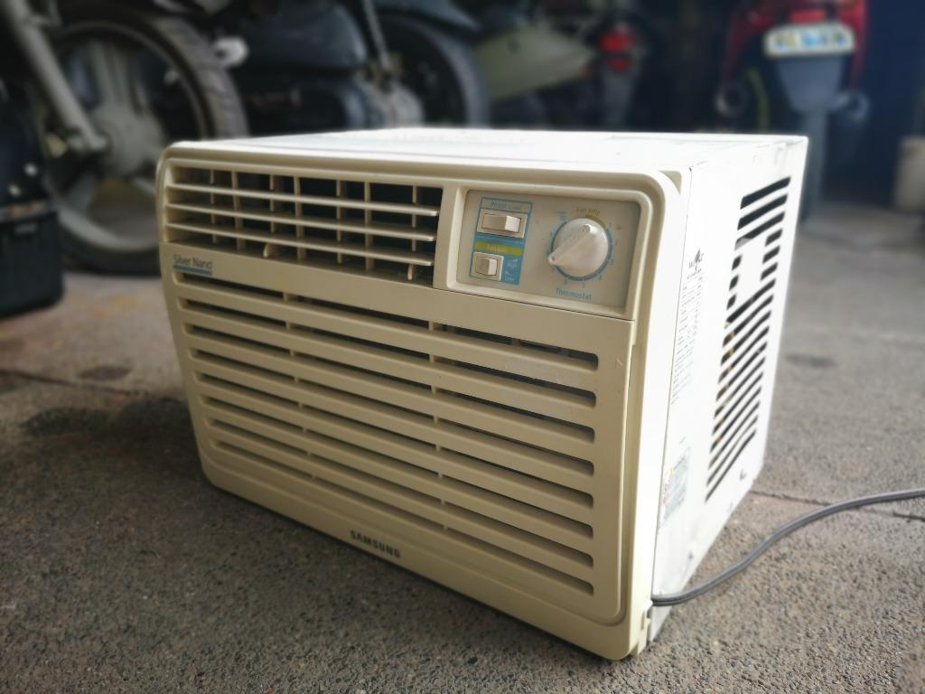 Samsung Silver Nano Window 0.5hp type Aircon, TV & Home Appliances, Air