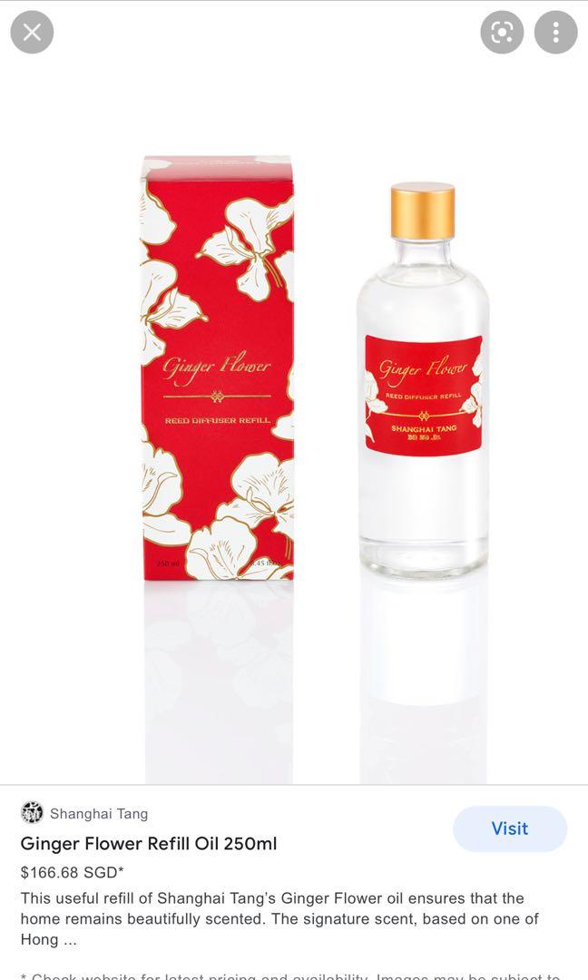 Shanghai Tang Ginger Flower Reed diffuser, Furniture & Home Living
