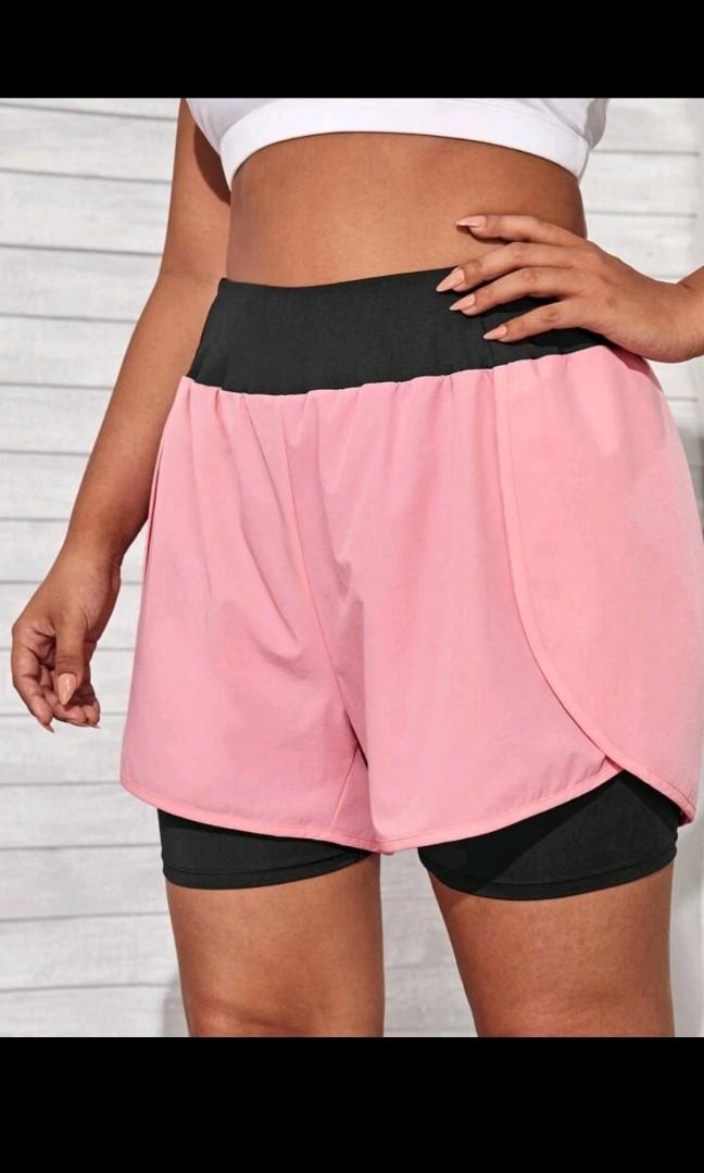 Women's plus size on sale 2 in 1 shorts