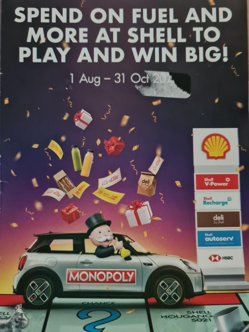 Shell Monopoly . Looking to buy/trade, Tickets & Vouchers, Vouchers on Carousell