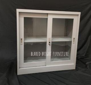 Sliding Glass Door Cabinet - small || Office Furniture Partition