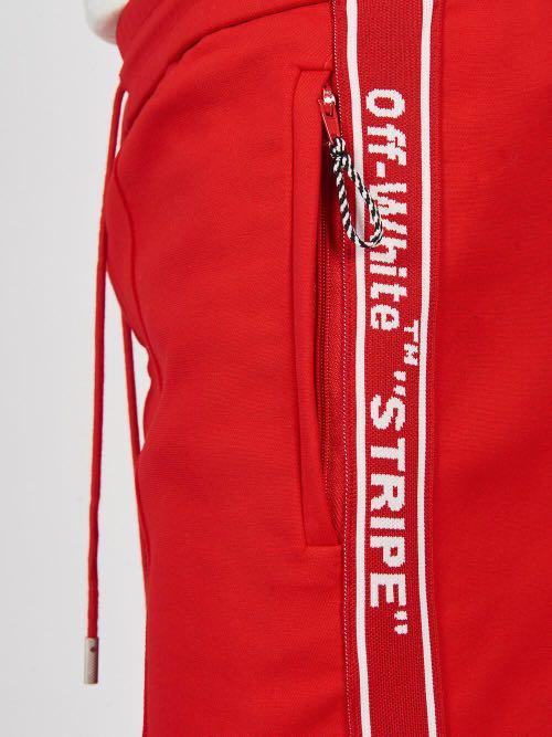 Off white stripe sales red tracksuit