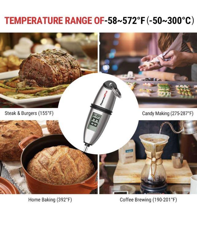 ThermoPro TP02S Instant Read Digital Meat Thermometer for Kitchen Grill  Oven BBQ Smoker, 2 Pack (Batteries Included) 