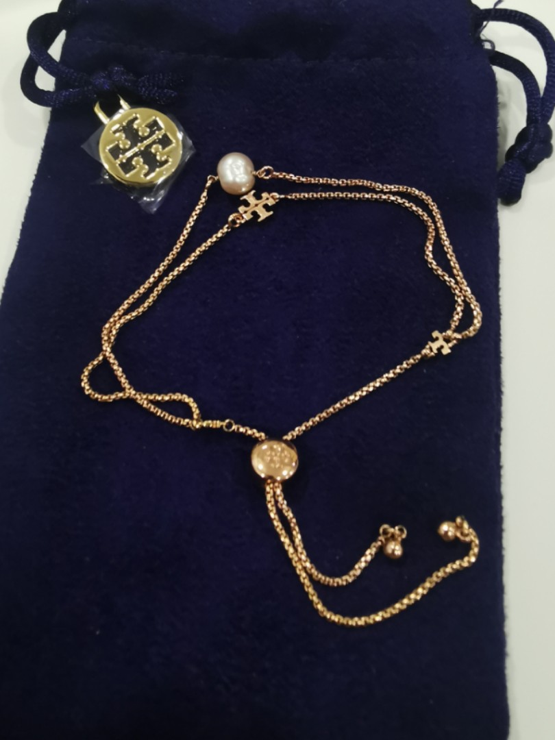 Tory Burch ROSE GOLD KIRA Pearl Slider 