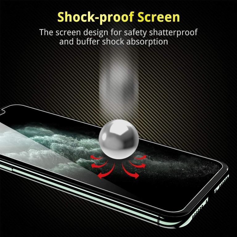 UNBREAKcable Shatterproof Tempered Glass Screen Protector for iPhone 12/12  Pro [2-Pack] [99.99% HD Clear] [Easy Installation Frame] [9H Hardness]