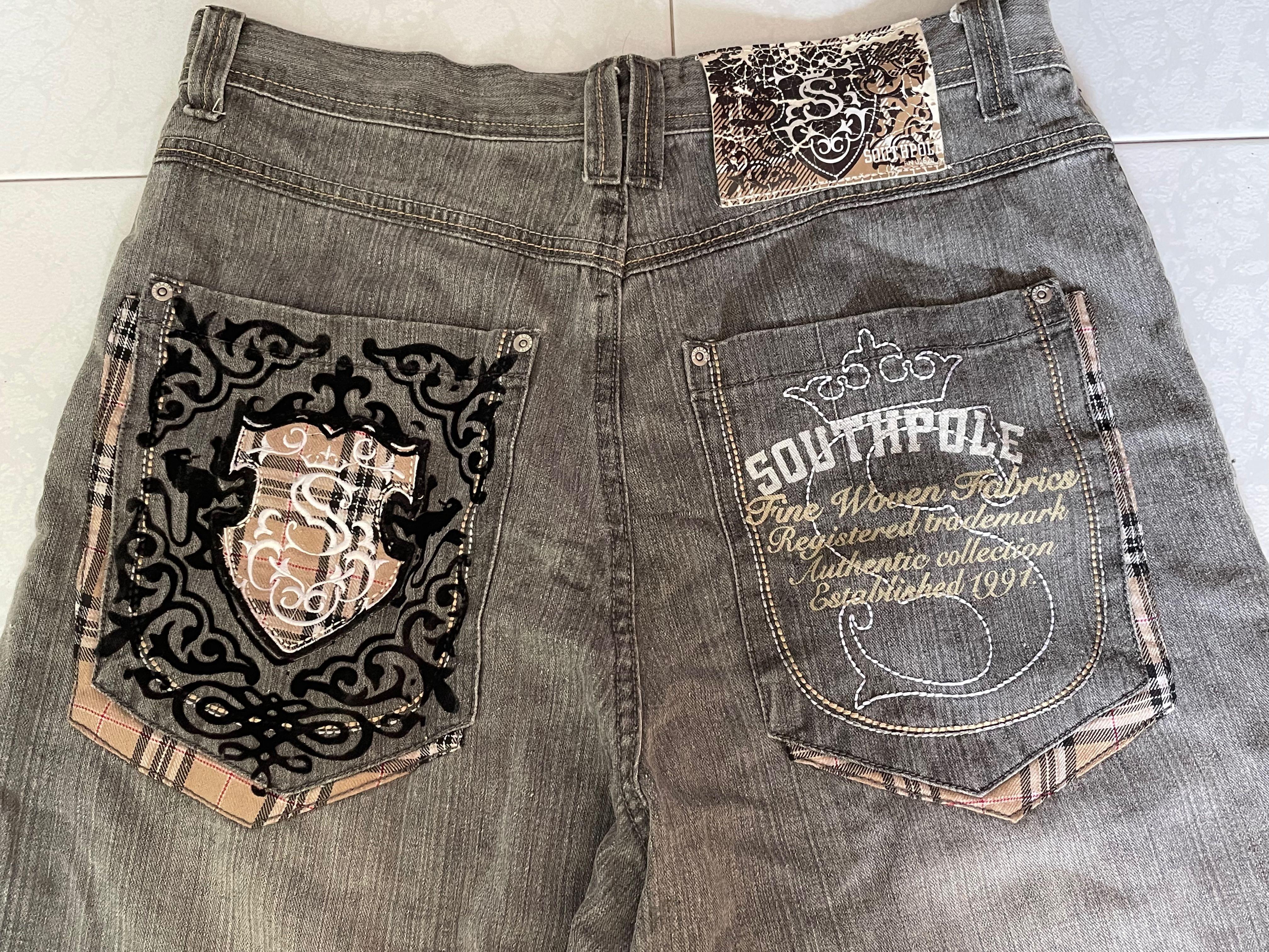US south pole grey baggy jeans plus 
