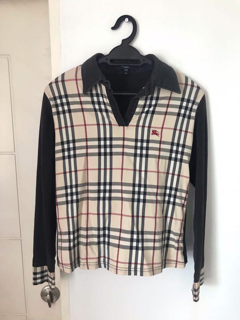 Vintage burberry shop blouse