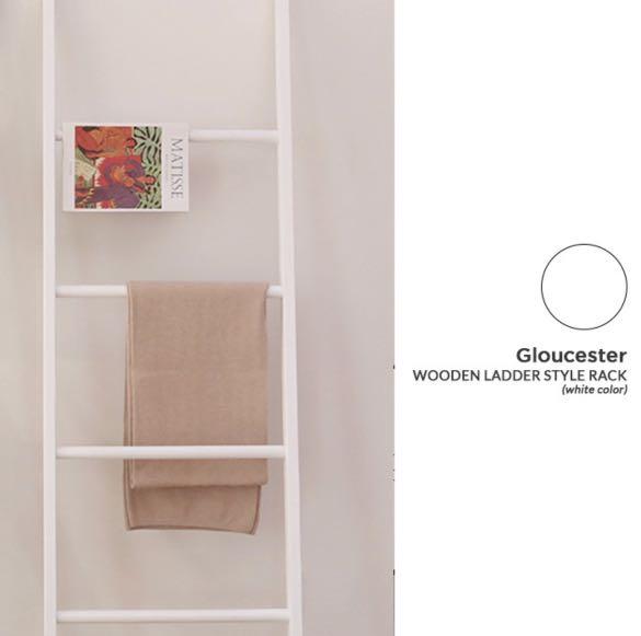 White Ladder Rack, Furniture & Home Living, Furniture, Shelves ...