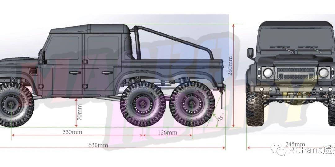 YK6101 易控1/10 Land Rover Defender (紅色) Yi Kong Racing YK6101 1/10 2.4G ...