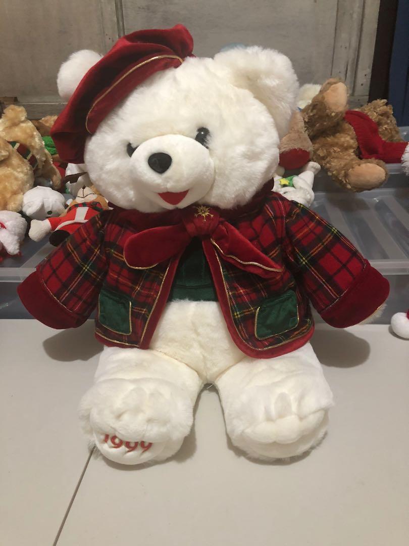 1999 Snowflake Teddy 21 Christmas Bear Plush Hobbies Toys