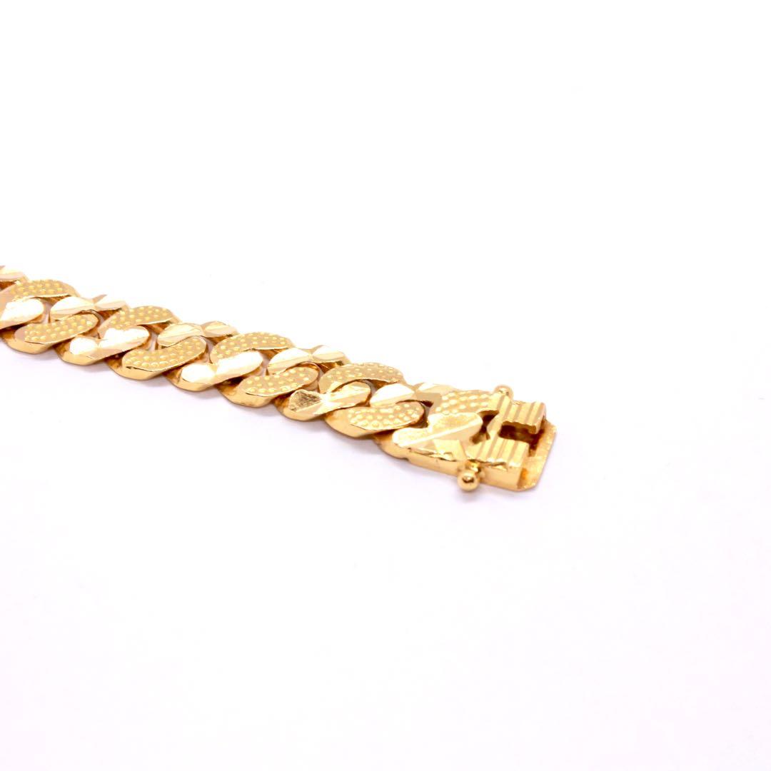 Gold discount engraved bracelet