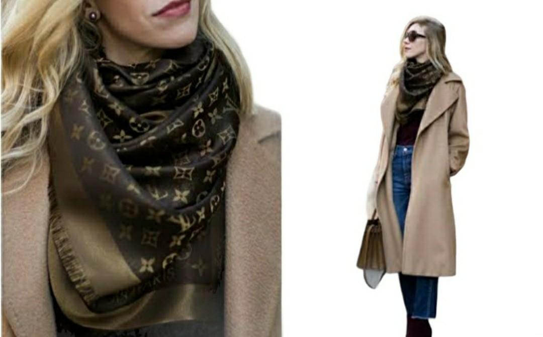 Silk scarf Louis Vuitton Brown in Silk - 36018353