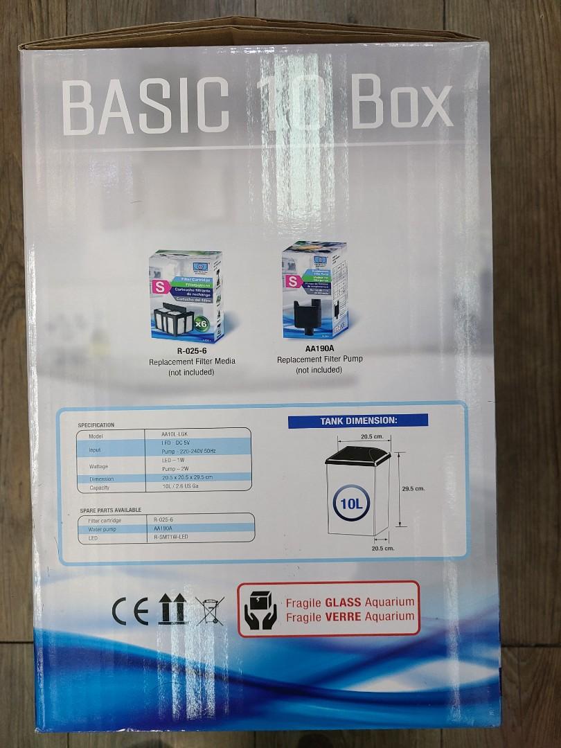 AA Basic 10 box not deco o （分類：其他）位於 Hong Kong。 由 founder84 提交（商品編號 1115027521，圖片 3）。簡介： 全新，有單， 自購買日起一年原裝保養， 藍田交收 20.5x20.5x29.5 cm 新款採用可換式濾心設計 LED燈連濾水器。