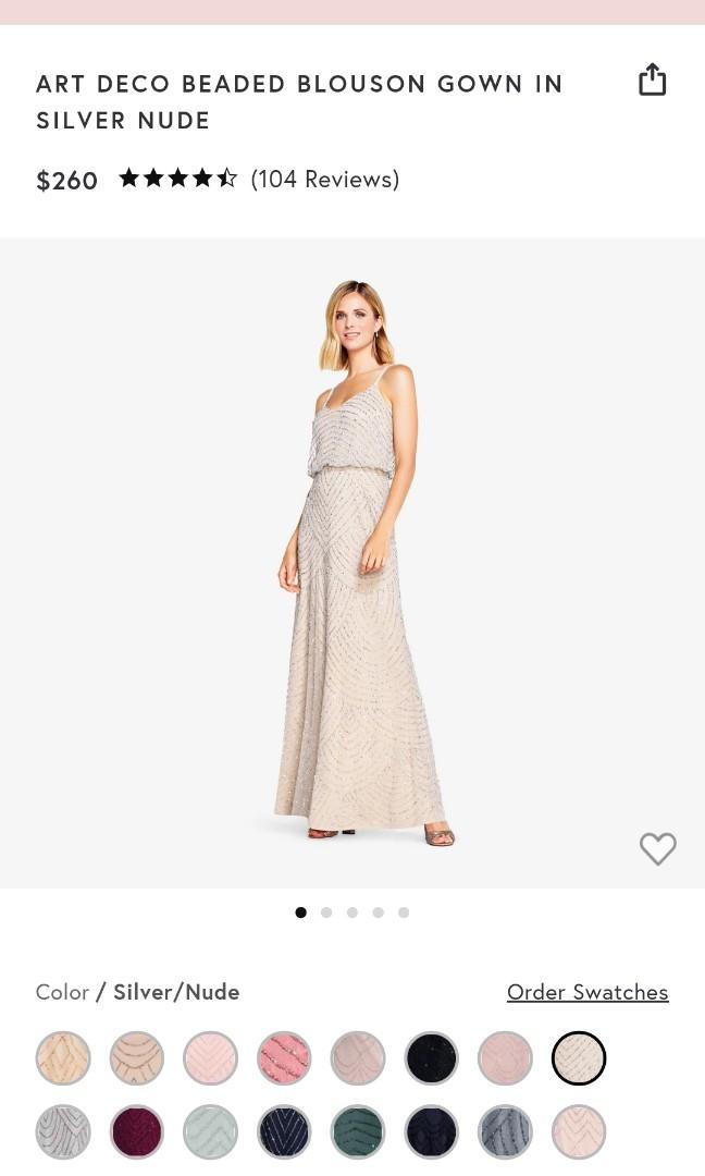 Adrianna papell art sale deco beaded blouson gown