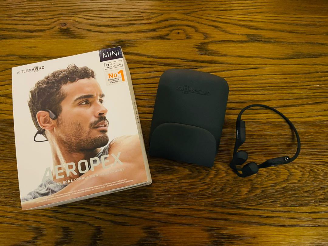 Aftershokz Aeropex Mini Wireless Bone Conduction Headphones Cosmic Black Audio Headphones Headsets on Carousell
