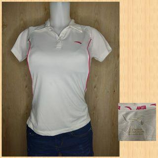 Anta Tennis White Polo Shirt