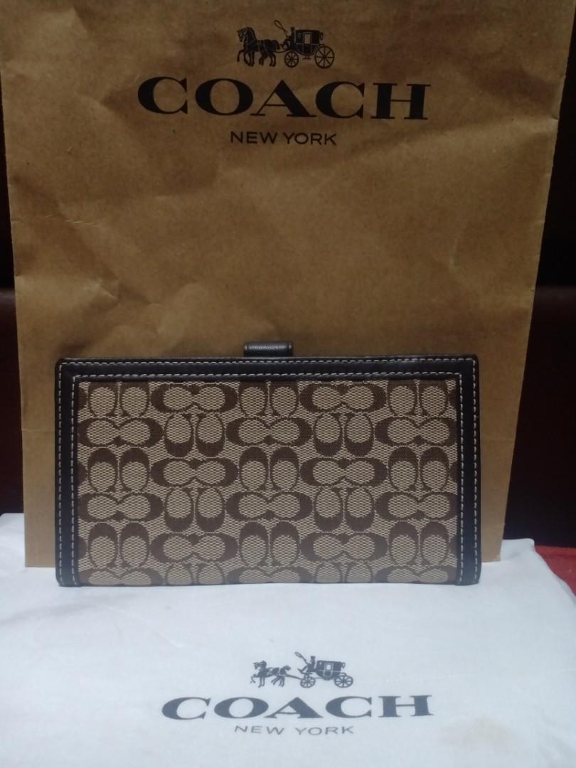 Authentic Coach check book wallet Luxury Bags Wallets on Carousell