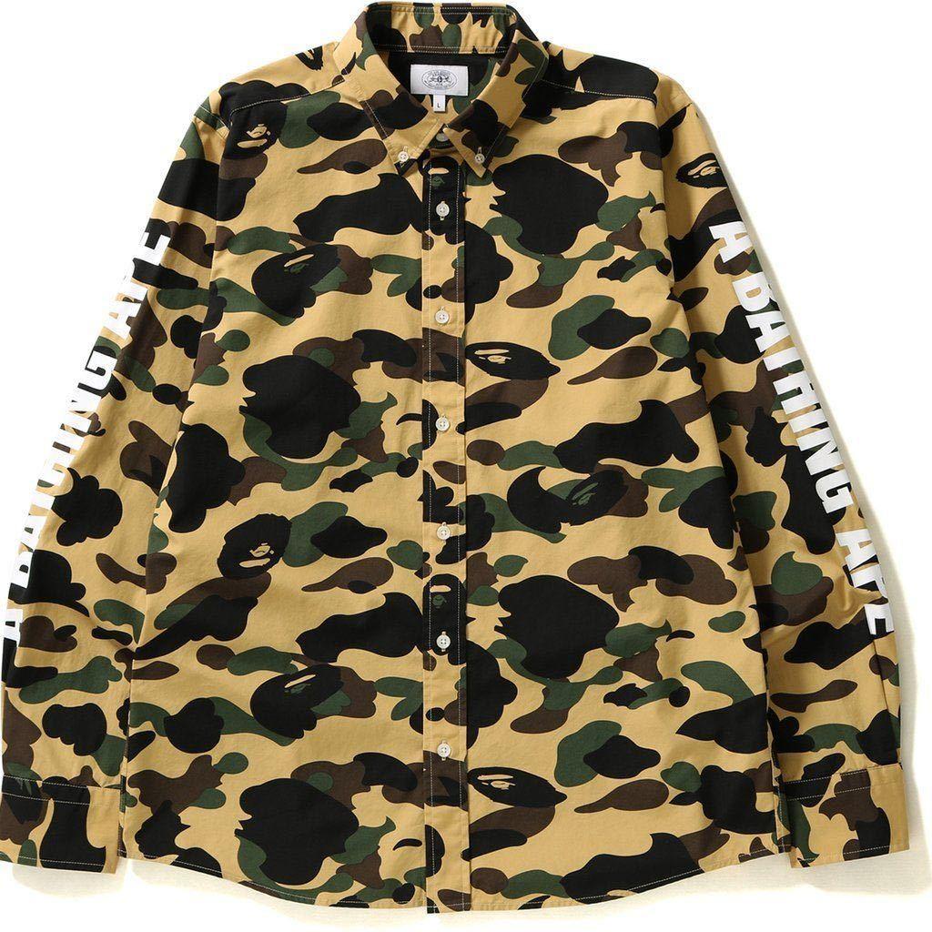Bape camo long sleeve shirt online