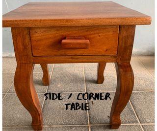 Bedside/Side/Corner Table (Horse feet) Brand New Solid Wood Sturdy Quality