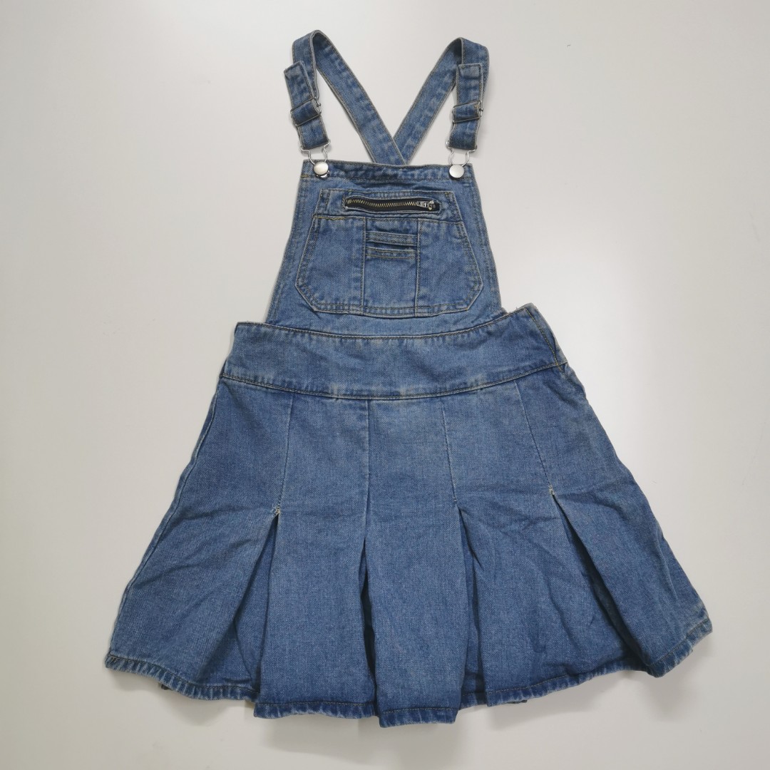 Blue jean overall skirt 2025