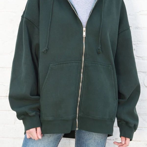 Brandy Melville Green Carla Hoodie, Women's Fashion, Coats, Jackets and ...