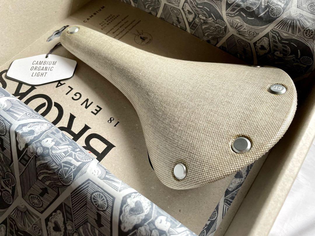 Brooks C17 Cambium SPECIAL ORGANIC LIGHT Weatherproof Bicycle Saddle Liquid Wood Natural OFF WHITE for Brompton 3sixty Pikes Birdy Dahon Tern MTB