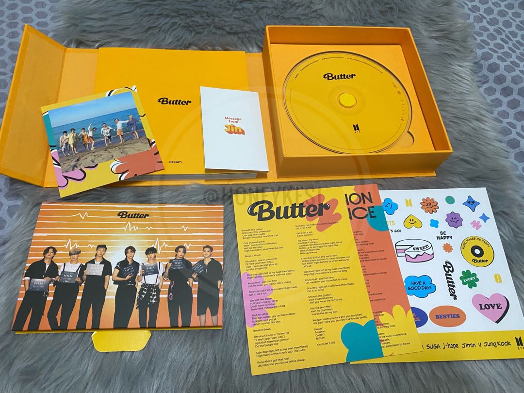 BTS Butter Album Cream Version with Jin Folded Message Card