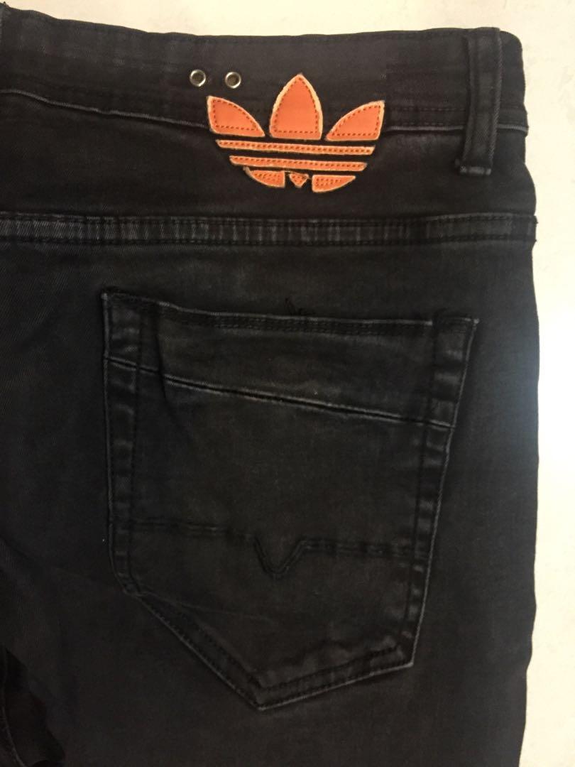 Adidas jeans hitam new arrivals