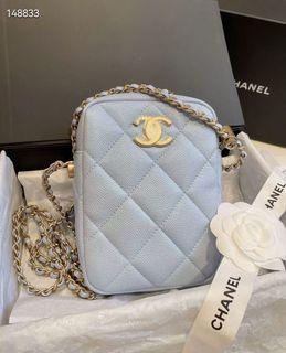 Chanel 21A camera bag with chain caviar in GHW, Luxury, Bags & Wallets on  Carousell