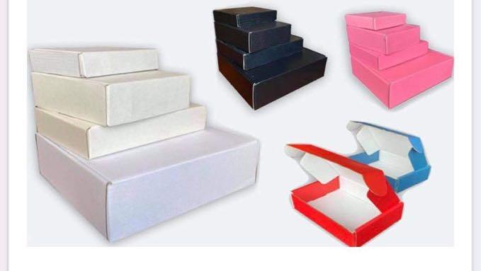 Colored Corrugated Box (Category: Storage Boxes & Baskets) located in Quezon City. Submitted by heyitskhen (Listing ID 1115028482, Image 1). Description: Price starts @16 pesos Min of 10pcs Have discount if 100pcs above Location: Caloocan City.