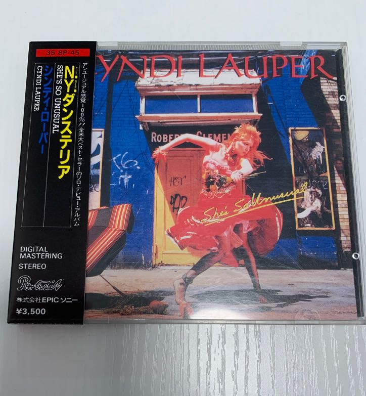 Cyndi Lauper She's So Unusual CD 日本舊版紙套側紙原裝盒3500日元