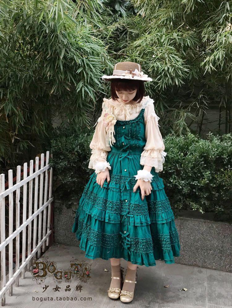 Emerald Green JSK Lolita Dress, Women's Fashion, Dresses & Sets