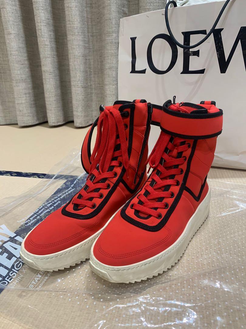 Fear of god military sneaker red store