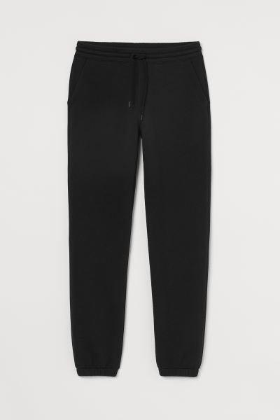 H&m black tracksuit bottoms clearance