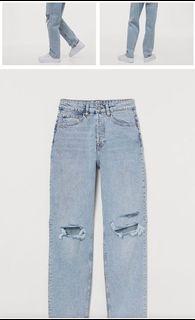 HM STRAIGHT HIGH WAIST JEANS SIZE 34