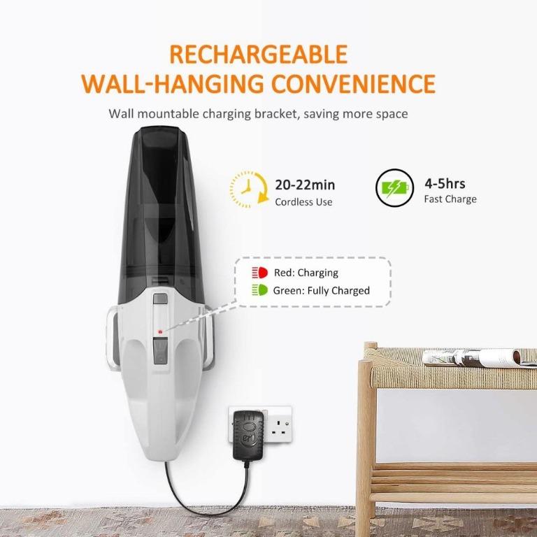 Homasy Cordless Handheld Vacuum, Portable Lightweight Vacuum Cleaner