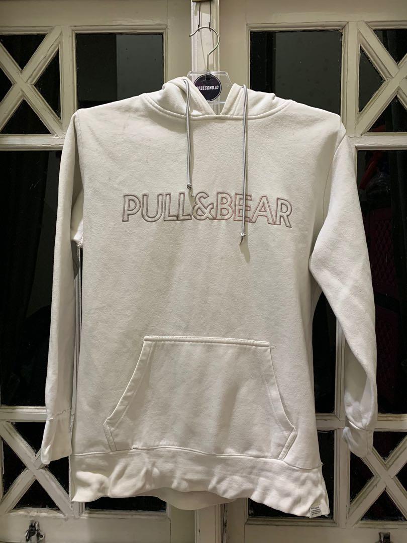 hoodie pull bear white