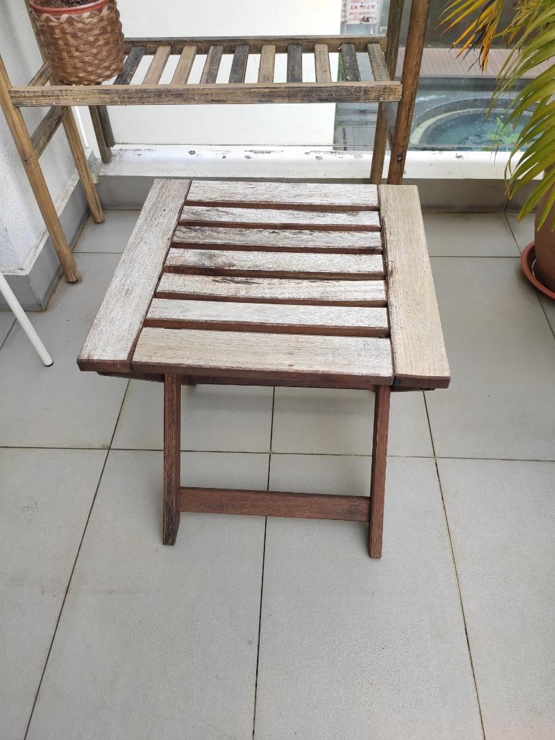 Ikea Applaro outdoor foldable stool or coffee table Furniture Home Living Furniture Tables Sets on Carousell