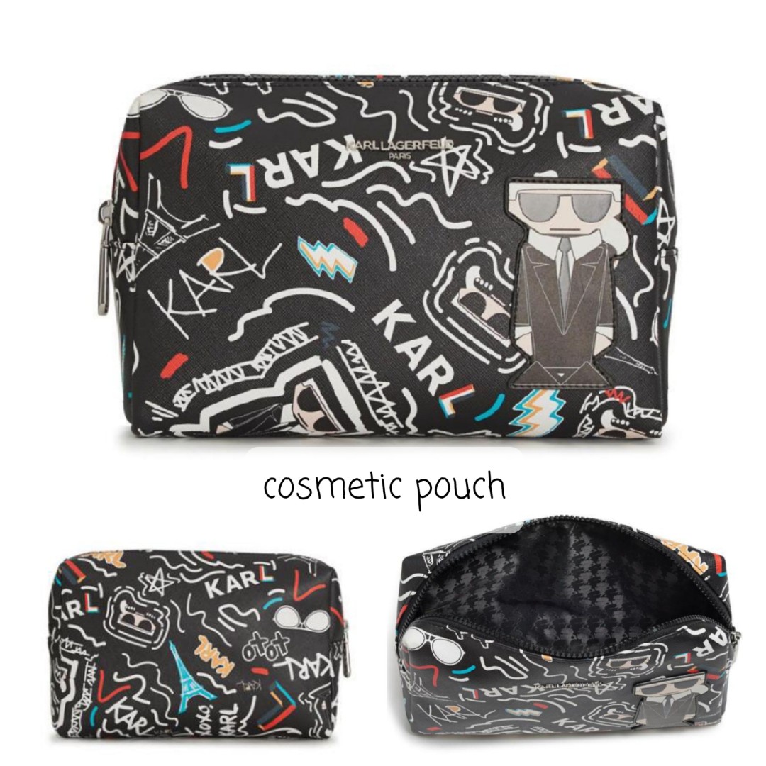 Karl Lagerfeld cosmetic pouch, Women's Fashion, Bags & Wallets, Purses &  Pouches on Carousell