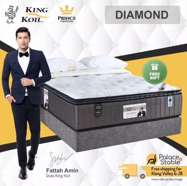 King Koil Diamond Mattress 13 In Pocketed Coil King Size Home Furniture Furniture On Carousell